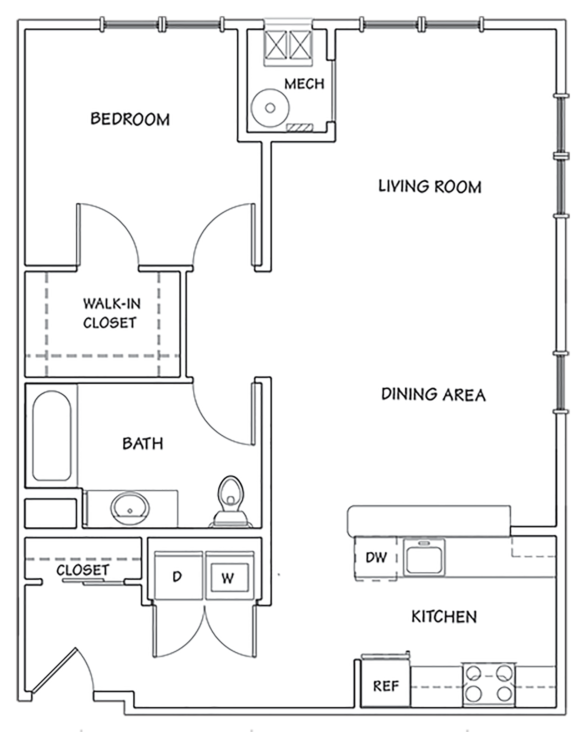 Helix at Xchange Asotria 1-bedroom floor plan